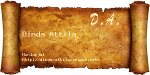 Dinda Attila névjegykártya